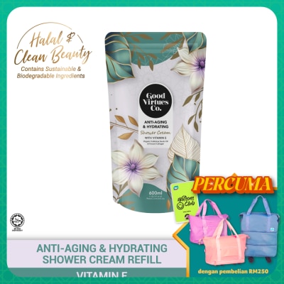 GOOD VIRTUES CO - Anti-Aging & Hydrating Shower Cream With Vitamin E (Refill Pack) 600ml