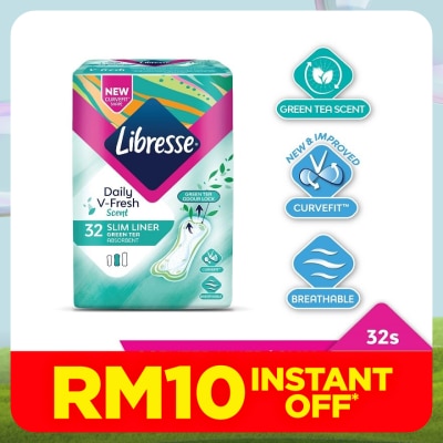 LIBRESSE Green Tea Slim Liner 32’s