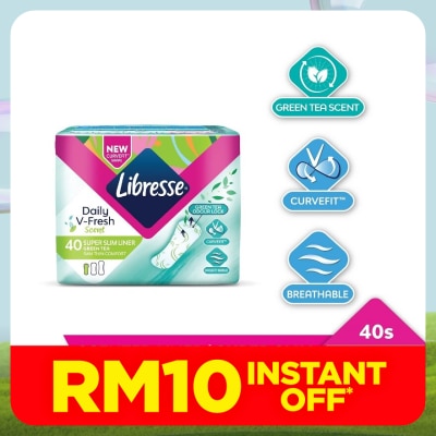 LIBRESSE Green Tea Super Slim Plantyliner 40's