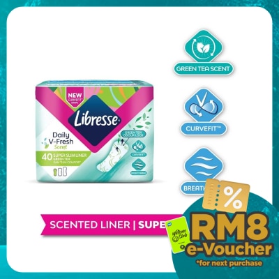 LIBRESSE Green Tea Super Slim Plantyliner 40's