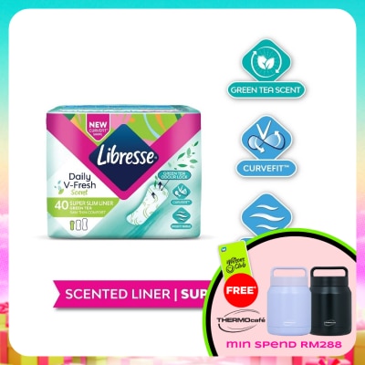 LIBRESSE - Green Tea Super Slim Plantyliner 40's