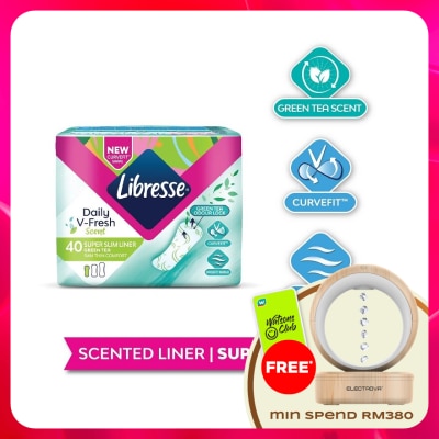 LIBRESSE - Green Tea Super Slim Plantyliner 40's