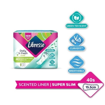 LIBRESSE Green Tea Super Slim Pantyliner 40's