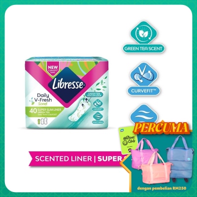 LIBRESSE Green Tea Super Slim Plantyliner 40's