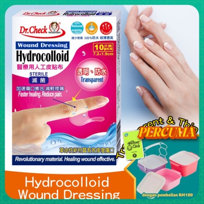 DR.CHECK - Hydrocolloid Wound Dressing 7.2 x 1.9cm 10's