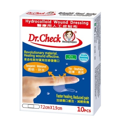 DR.CHECK Hydrocolloid Wound Dressing 7.2 x 1.9cm 10's