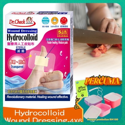 DR.CHECK - Hydrocolloid Wound Dressing 4cm x 6cm 5's