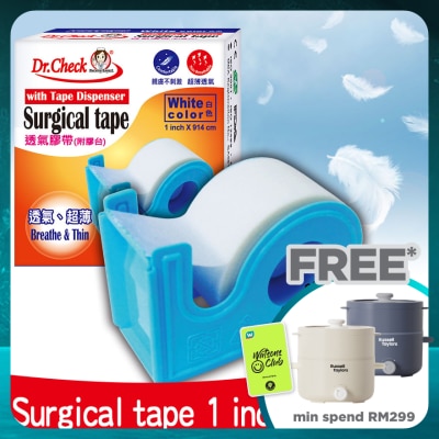 DR.CHECK Surgical Tape 1 Inch X 914cm 1's