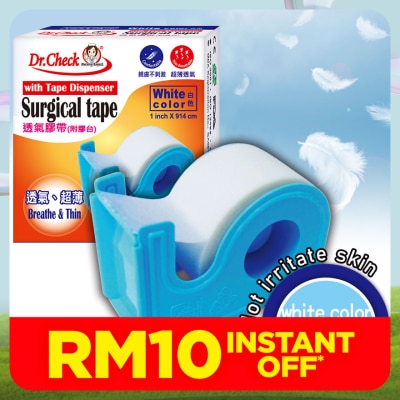 DR.CHECK Surgical Tape 1 Inch X 914cm 1's