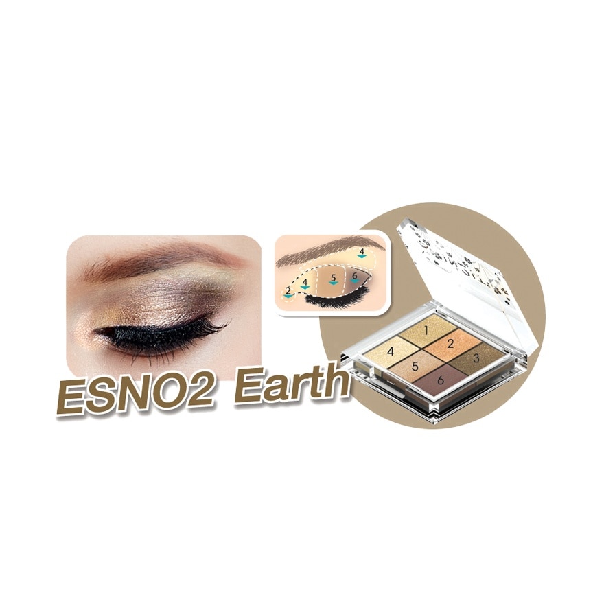 Nude 6 Eye Colour Palette Earth ESN02