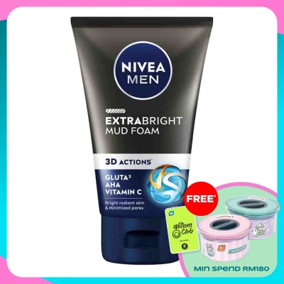 NIVEA FOR MEN Extra Bright Mud Foam 100g