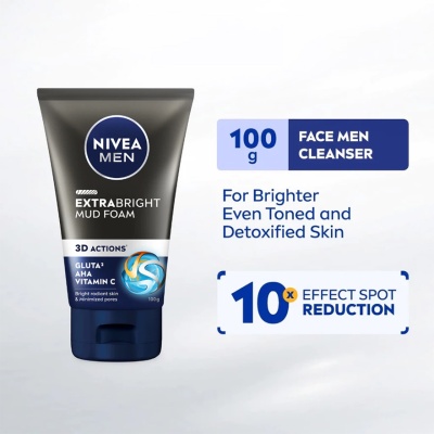 NIVEA FOR MEN - Extra Bright Mud Foam 100g