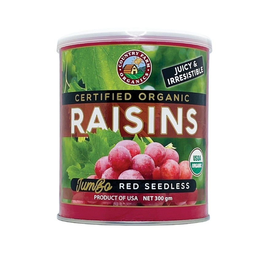 Organic Red Seedless Raisins 300g