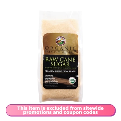 COUNTRY FARM Organic Premium Quality Raw Cane Sugar 400g