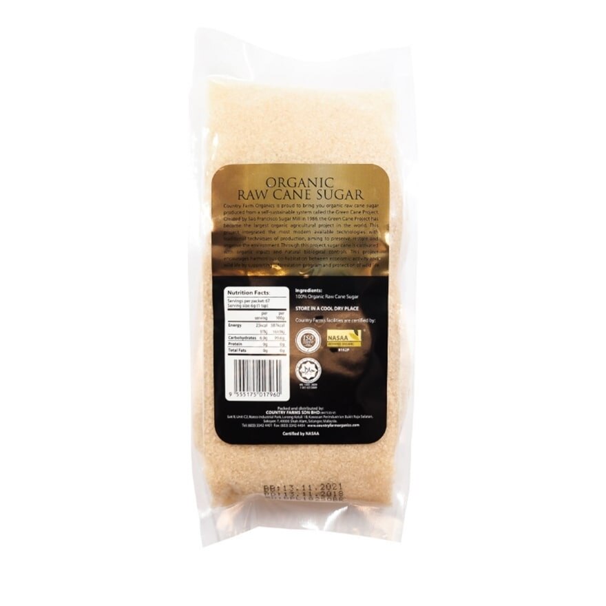 Organic Premium Quality Raw Cane Sugar 400g