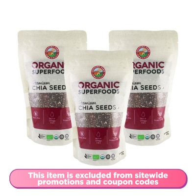 COUNTRY FARM Organic Chia Seeds 3 x 300g