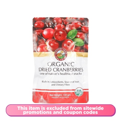 COUNTRY FARM Organic Dried Cranberries 100g
