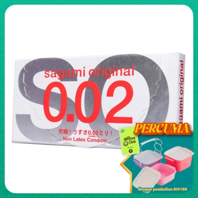 SAGAMI - Original 0.02 Non Latex Condom 2's