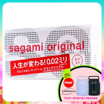 SAGAMI - Original 0.02 Non Latex Condom 6's
