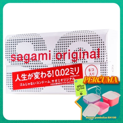SAGAMI - Original 0.02 Non Latex Condom 6's