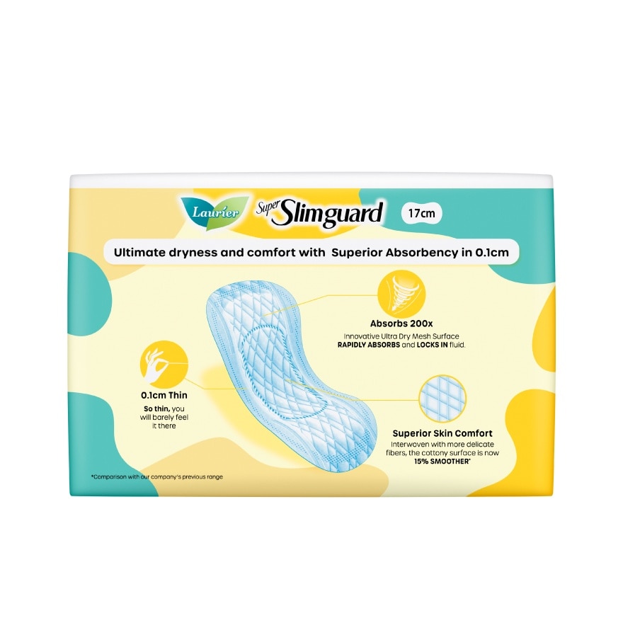 Super Slimguard Sanitary Pad 17cm 24's