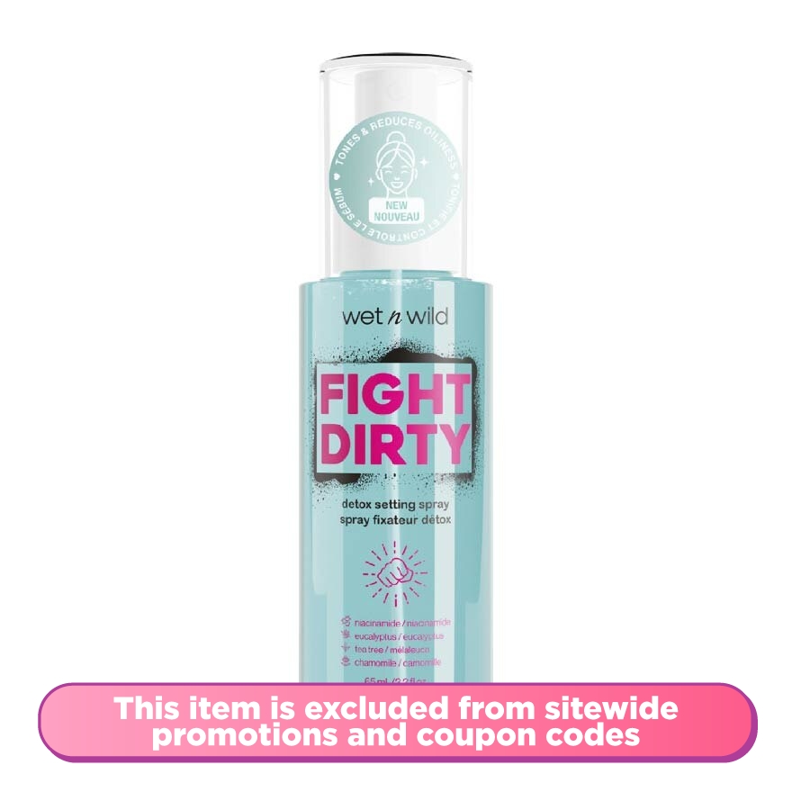 Wet N Wild Fight Dirty Detox Setting Spray Mit Teebaumöl & Kamille – Gegen Pickel & Für Langanhaltendes Make-up