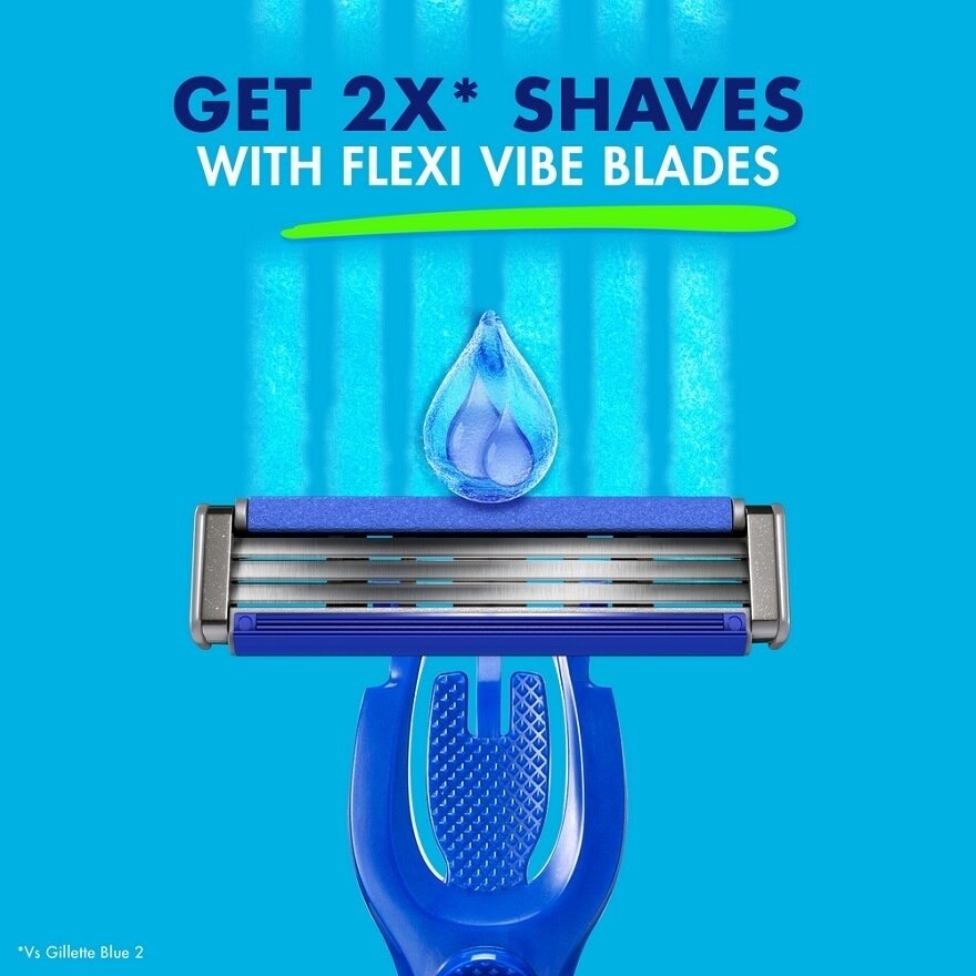 Flexi Vibe 1 Razor Handle + 4 Blade Refills