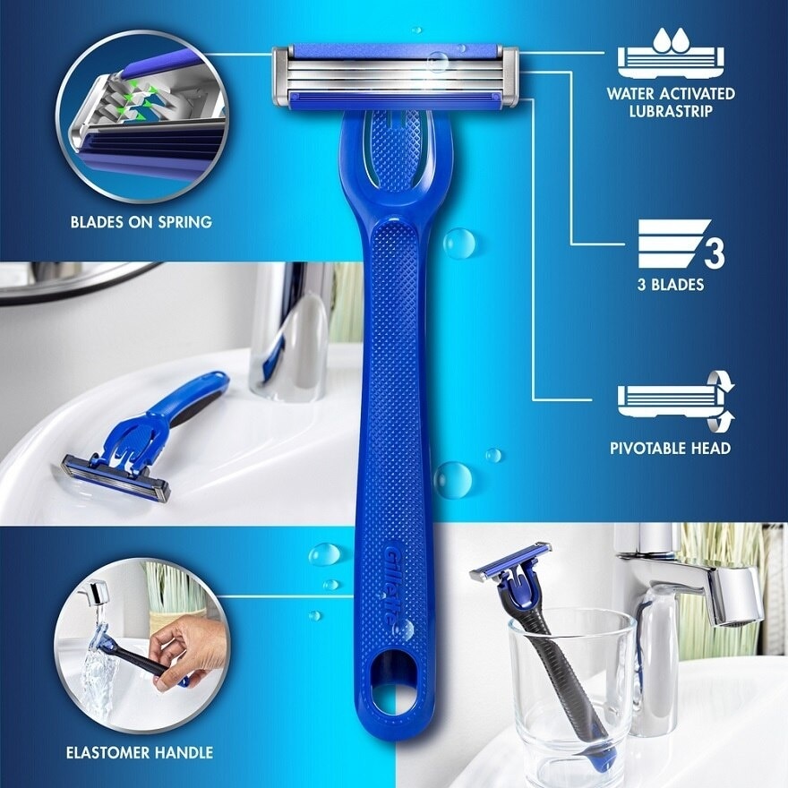 Flexi Vibe 1 Razor Handle + 4 Blade Refills