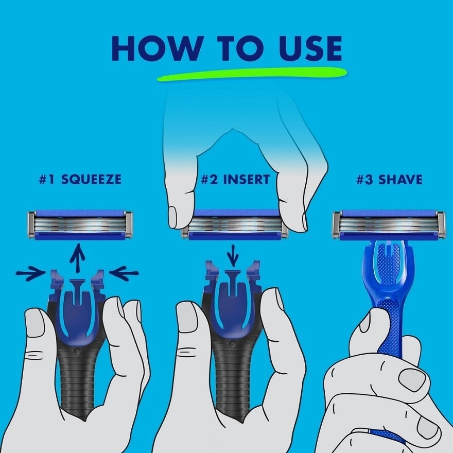 Flexi Vibe 1 Razor Handle + 4 Blade Refills