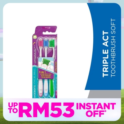 WATSONS Triple Act Tooth Brush Soft 3's