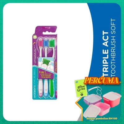 WATSONS - Triple Act Tooth Brush Soft 3's