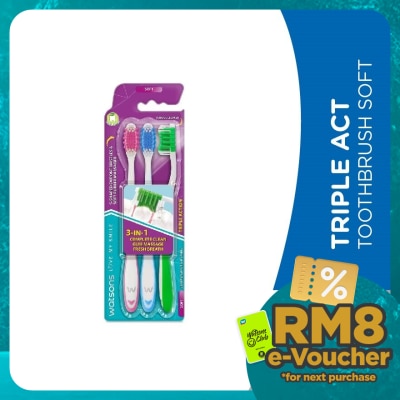 WATSONS Triple Act Tooth Brush Soft 3's
