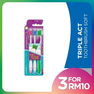 WATSONS Triple Act Tooth Brush Soft 3's