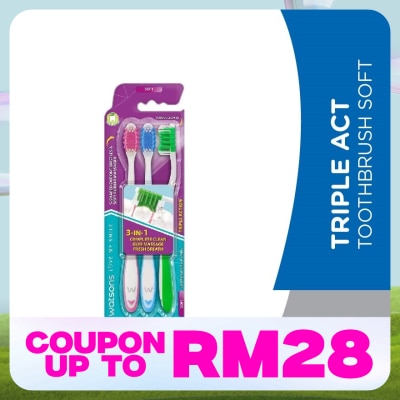 WATSONS Triple Act Tooth Brush Soft 3's
