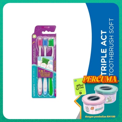 WATSONS Triple Act Tooth Brush Soft 3's