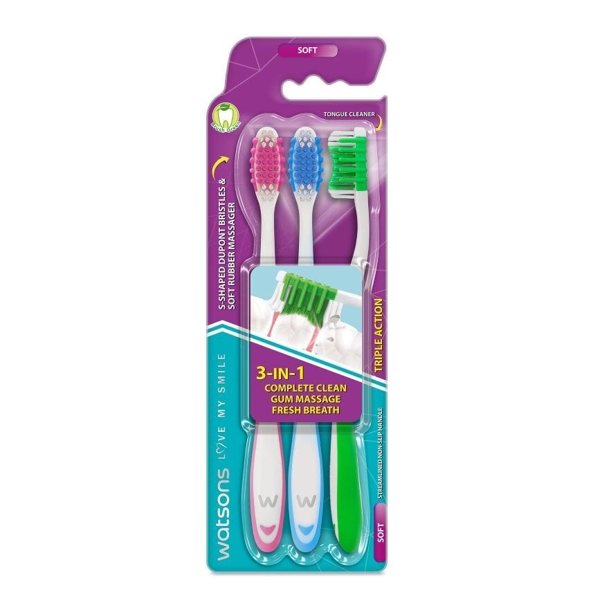 Triple Act Tooth Brush Soft 3's