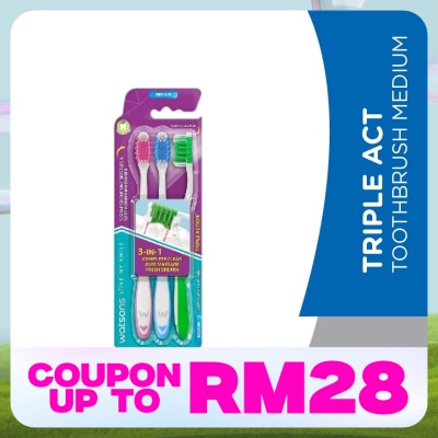 WATSONS Triple Act Tooth Brush Medium 3's