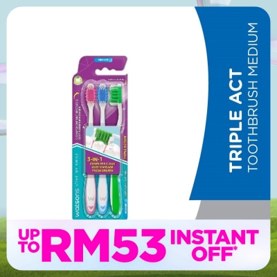 WATSONS Triple Act Tooth Brush Medium 3's