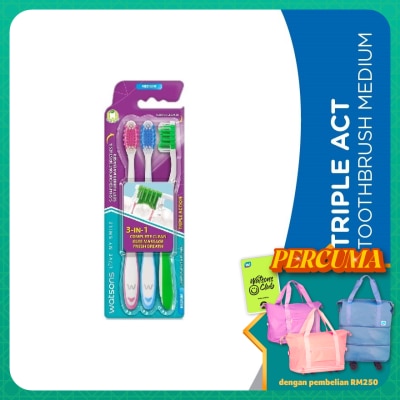 WATSONS - Triple Act Tooth Brush Medium 3's