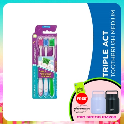 WATSONS - Triple Act Tooth Brush Medium 3's