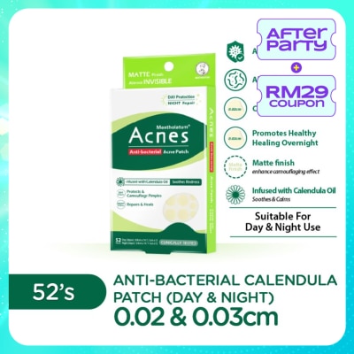 MENTHOLATUM ACNES Anti-Bacterial Day & Night Calendula Patch 52's