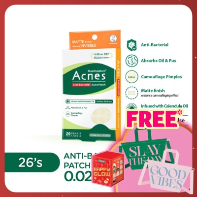 MENTHOLATUM ACNES Anti-Bacterial Calendula Day Patch 26's