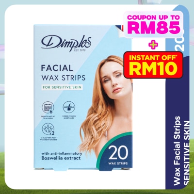 DIMPLES Wax Facial Strips - Sensitive 20's