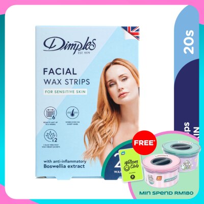 DIMPLES Wax Facial Strips - Sensitive 20's