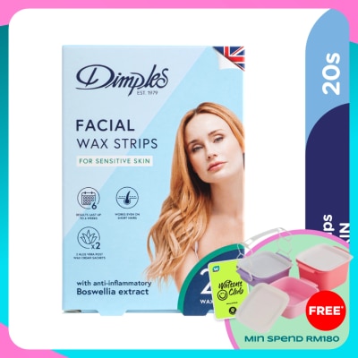 DIMPLES Wax Facial Strips - Sensitive 20's