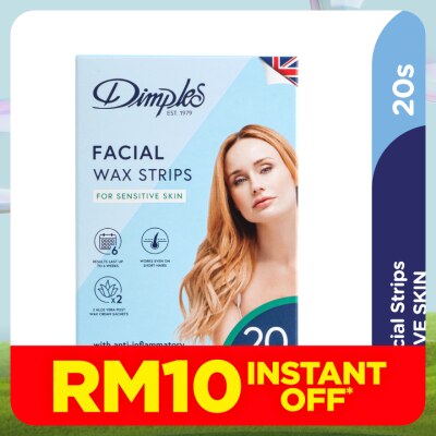DIMPLES Wax Facial Strips - Sensitive 20's
