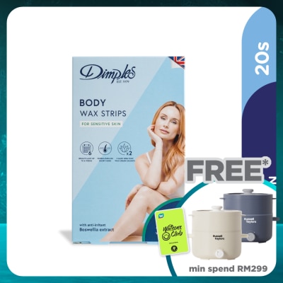 DIMPLES Wax Body Strips - Sensitive Skin 20's