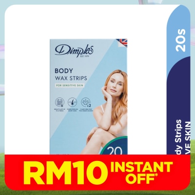DIMPLES Wax Body Strips - Sensitive Skin 20's