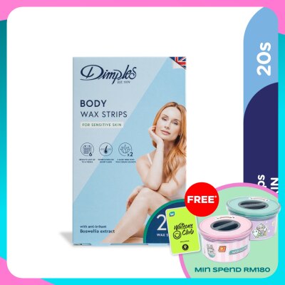 DIMPLES Wax Body Strips - Sensitive Skin 20's