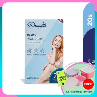 DIMPLES Wax Body Strips - Sensitive Skin 20's